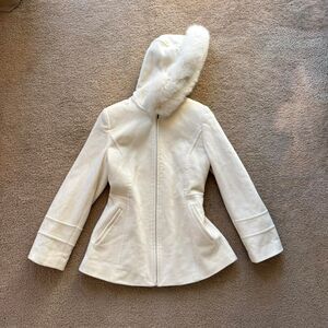 Sachi Fox Fur Coat White M